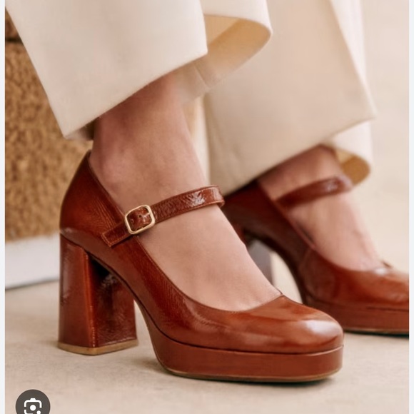 Sezane Shoes - Sezane Georgia High Heeled Mary Janes in Polished Blush NEW